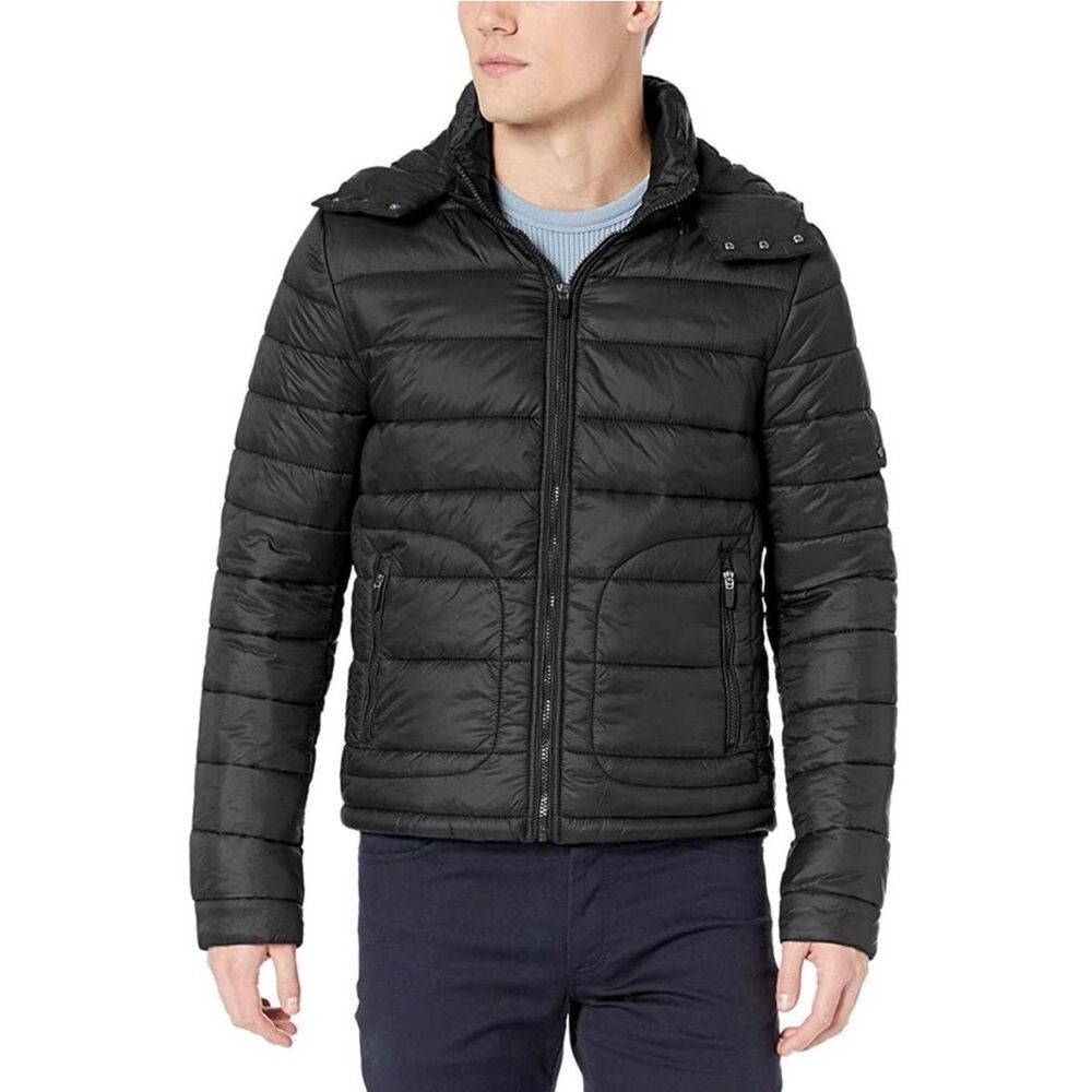 Slate & Stone Richard Black Quilted Packable Puffer Jacket XL Down No Hood